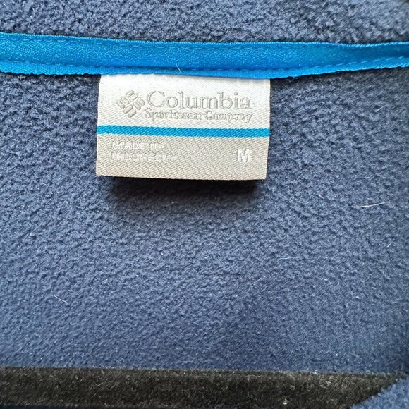Columbia Jacket Fleece Pullover Blue Gorpcore Outdoor Casual Mens Size‎ M - Picture 5 of 6